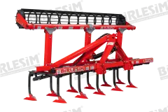 Yatık Yaylı Kültivatör (60mm X 20mm) 5 Bacak - Tek Döner Tırmık İlaveli