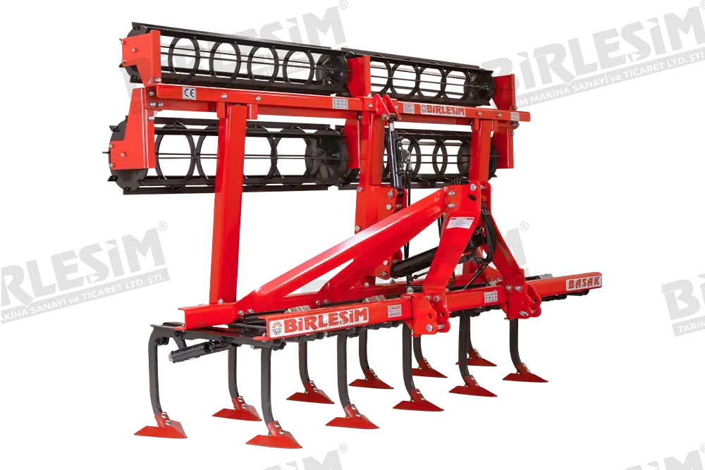 Yatık Yaylı Kültivatör (60mm X 20mm) 5 Bacak - Çift Döner Tırmık İlaveli